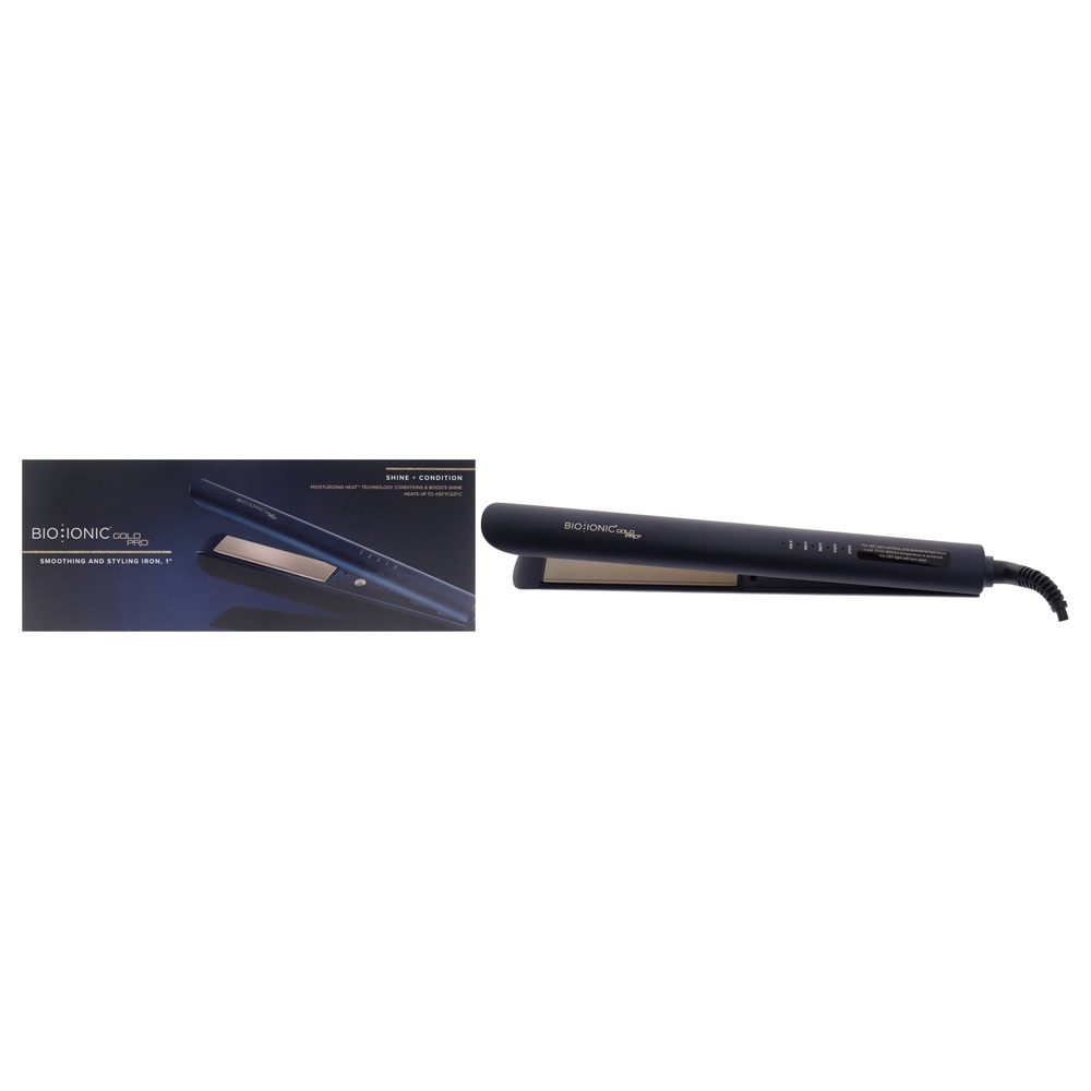 Gold Pro Styliing Iron by Bio Ionic for Women 1 Inch Flat Iron